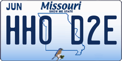 MO license plate HH0D2E