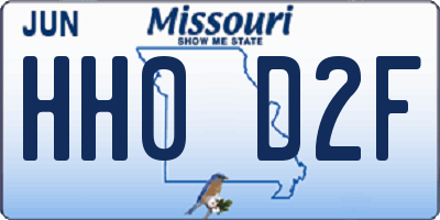 MO license plate HH0D2F