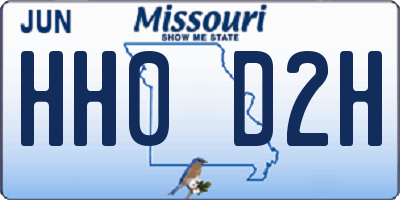 MO license plate HH0D2H