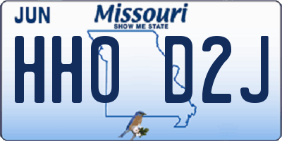 MO license plate HH0D2J