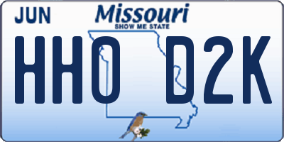 MO license plate HH0D2K
