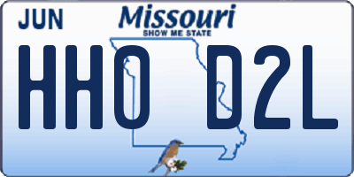 MO license plate HH0D2L