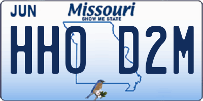 MO license plate HH0D2M
