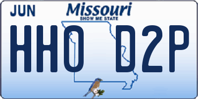 MO license plate HH0D2P