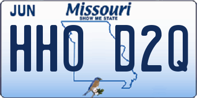 MO license plate HH0D2Q