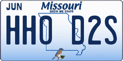 MO license plate HH0D2S