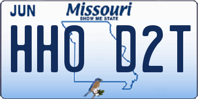 MO license plate HH0D2T