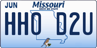 MO license plate HH0D2U
