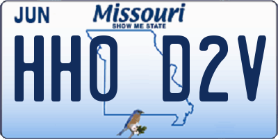MO license plate HH0D2V