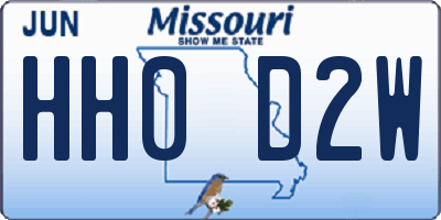 MO license plate HH0D2W