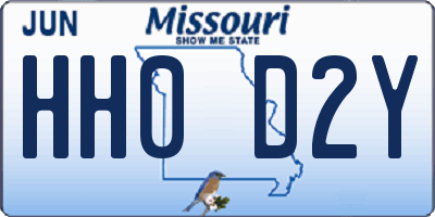 MO license plate HH0D2Y