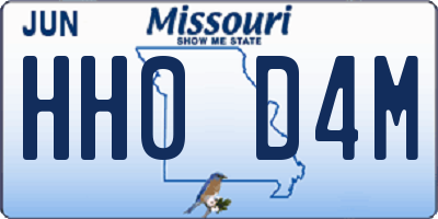 MO license plate HH0D4M
