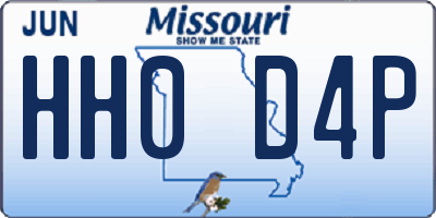 MO license plate HH0D4P