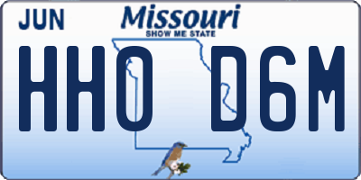MO license plate HH0D6M