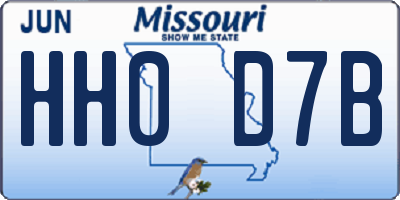 MO license plate HH0D7B