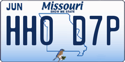 MO license plate HH0D7P