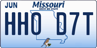 MO license plate HH0D7T
