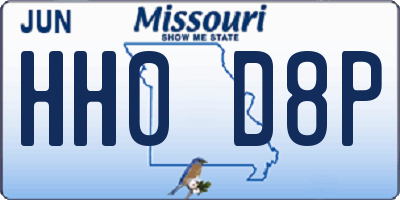 MO license plate HH0D8P