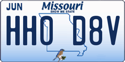 MO license plate HH0D8V