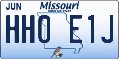 MO license plate HH0E1J