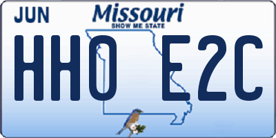 MO license plate HH0E2C