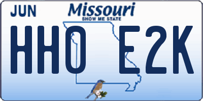 MO license plate HH0E2K