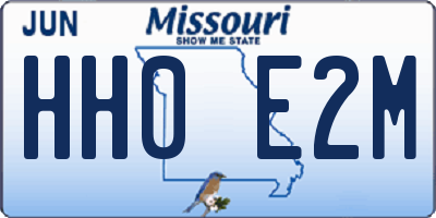 MO license plate HH0E2M