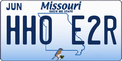MO license plate HH0E2R