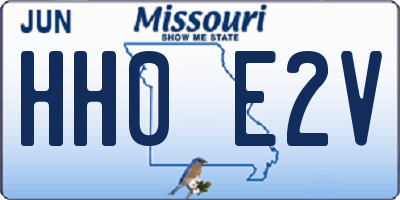 MO license plate HH0E2V