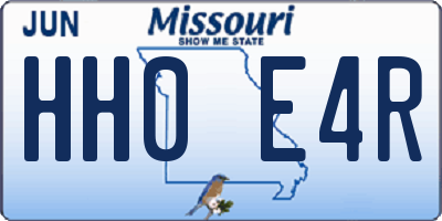 MO license plate HH0E4R