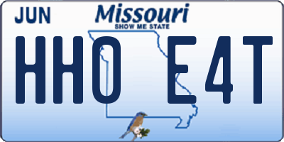 MO license plate HH0E4T