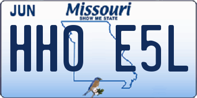 MO license plate HH0E5L