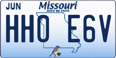MO license plate HH0E6V