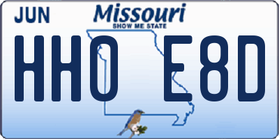 MO license plate HH0E8D