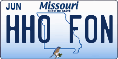 MO license plate HH0F0N