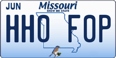 MO license plate HH0F0P