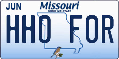 MO license plate HH0F0R