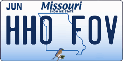 MO license plate HH0F0V
