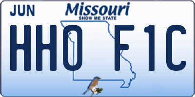 MO license plate HH0F1C