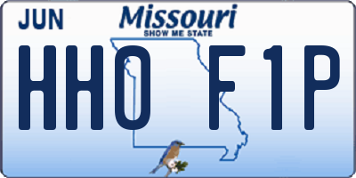 MO license plate HH0F1P