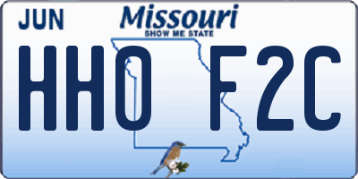 MO license plate HH0F2C
