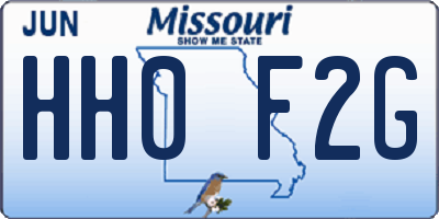 MO license plate HH0F2G