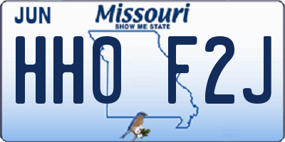 MO license plate HH0F2J