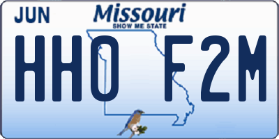 MO license plate HH0F2M