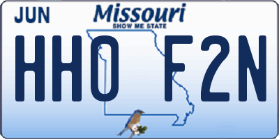 MO license plate HH0F2N