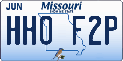 MO license plate HH0F2P