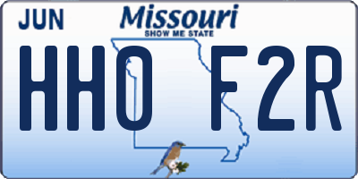 MO license plate HH0F2R
