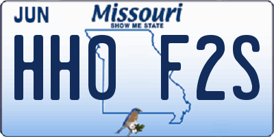 MO license plate HH0F2S