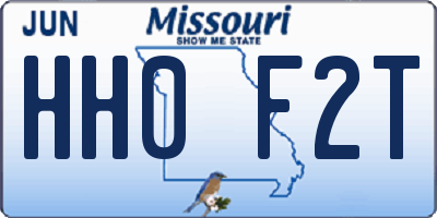 MO license plate HH0F2T