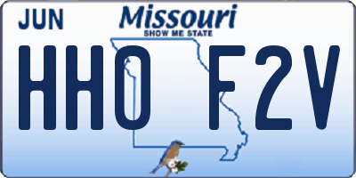 MO license plate HH0F2V